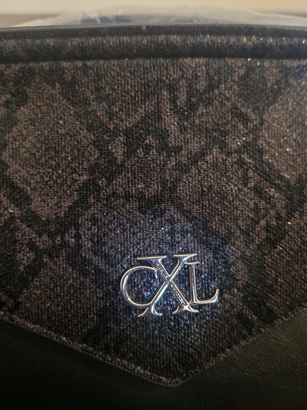 Black Python-Trim Satchel - Picture 3 of 8